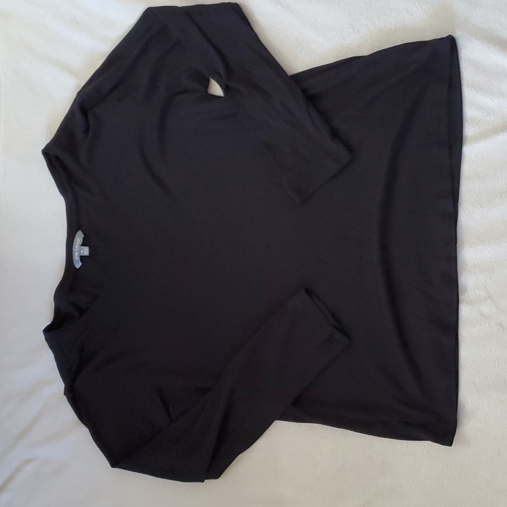 Black cotton long sleeve shirt